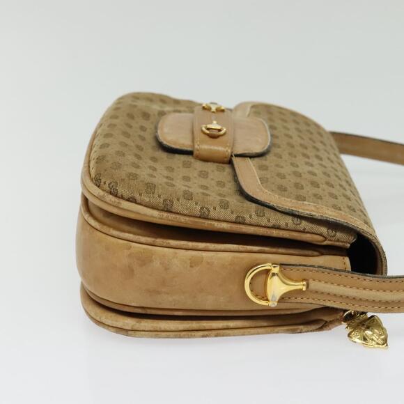 GUCCI Micro GG Canvas Shoulder Bag Beige Gold - Picture 5 of 16